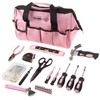 Fleming Supply Tool Kit, 123 Pink Heat-Treated Pieces with Carrying Bag, Essential Steel Hand Tool and Repair Set 108062GTP